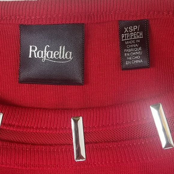 NWT, Rafaella, 0001, Red pullover top, Sz XSP - Picture 6 of 10